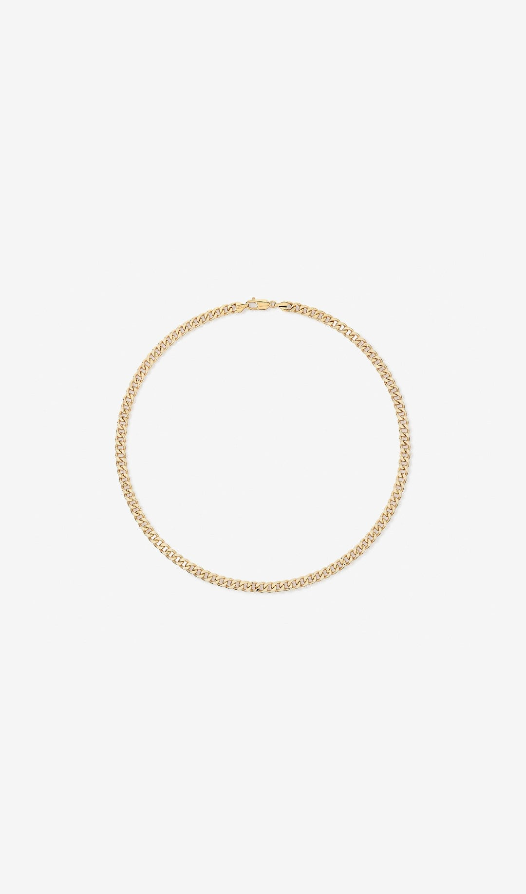 55cm (22") 6.8mm Width Semi Solid Diamond Cut Curb Chain in 10kt Yellow Gold