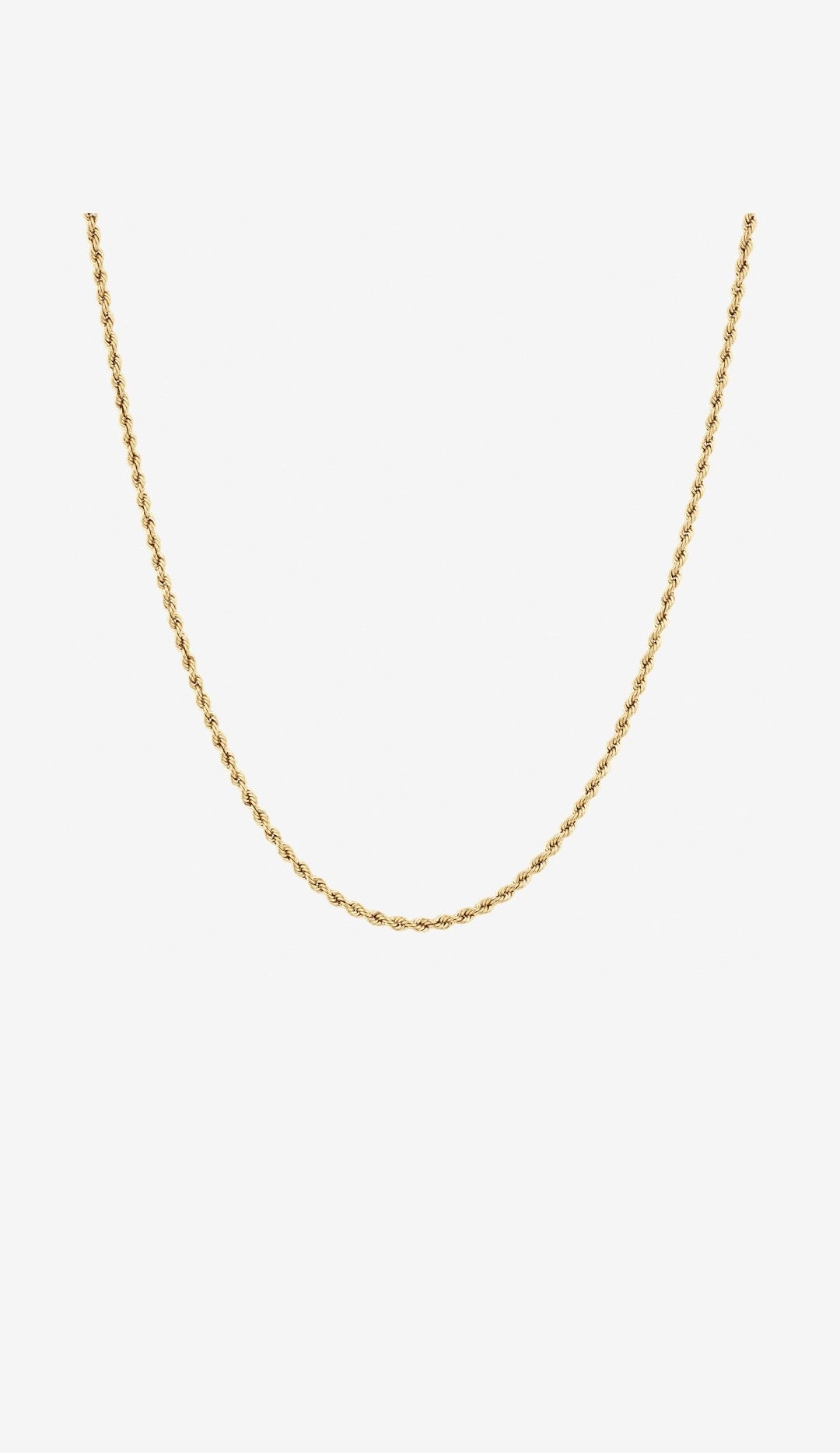 45cm (18") 2.5mm Rope Chain in 10kt Yellow Gold