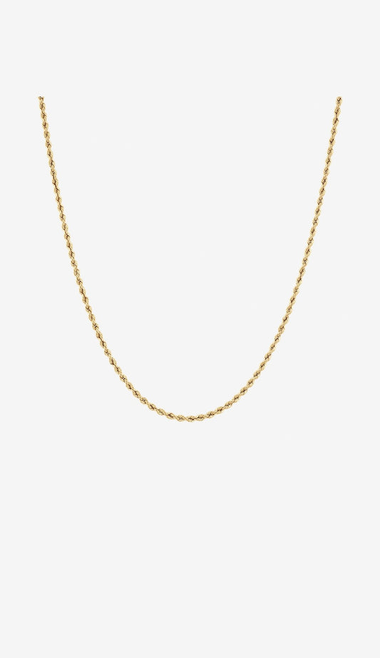 45cm (18") 2.5mm Rope Chain in 10kt Yellow Gold