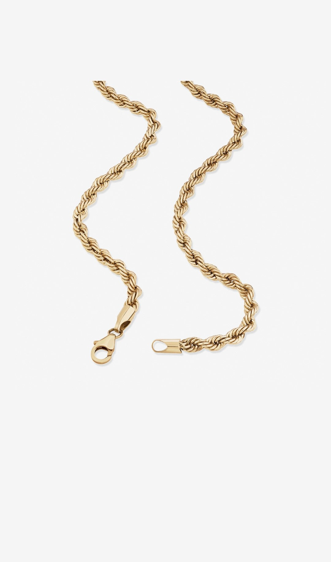 60cm (24") Rope Chain in 10kt Yellow Gold