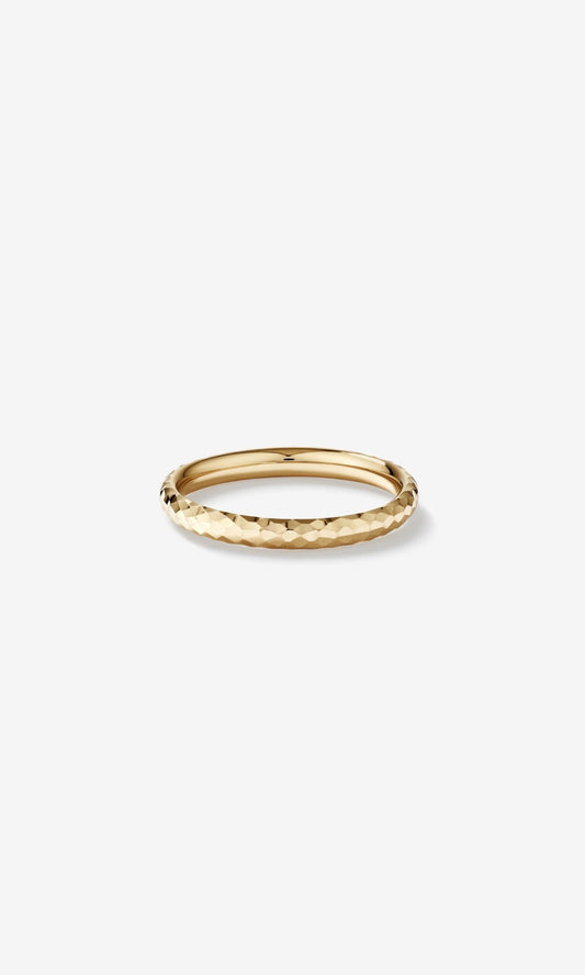 Hammered Finish Ring in 10kt Yellow Gold