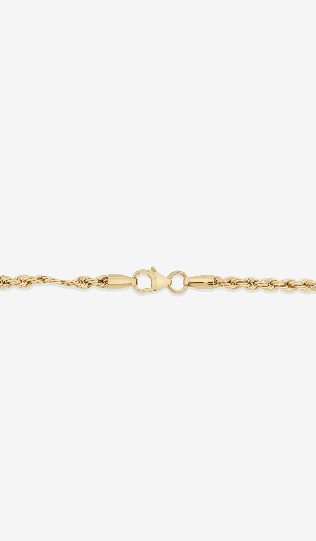 45cm (18") 2.5mm Rope Chain in 10kt Yellow Gold