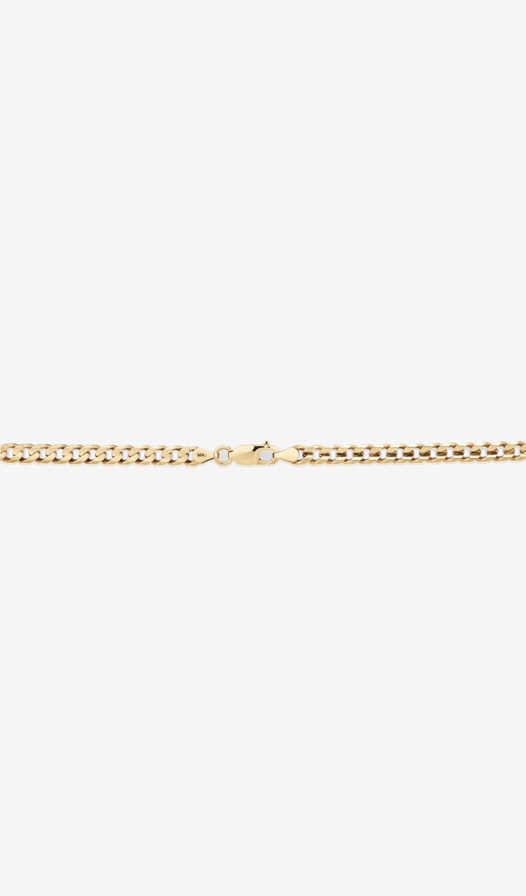 55cm (22") 4.5mm-5mm Width Solid Curb Chain in 10kt Yellow Gold
