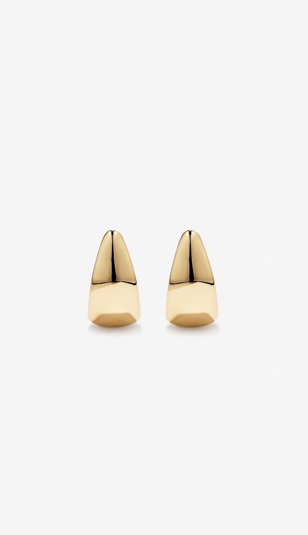 Half Hoop Dome Stud Earrings in 10kt Yellow Gold