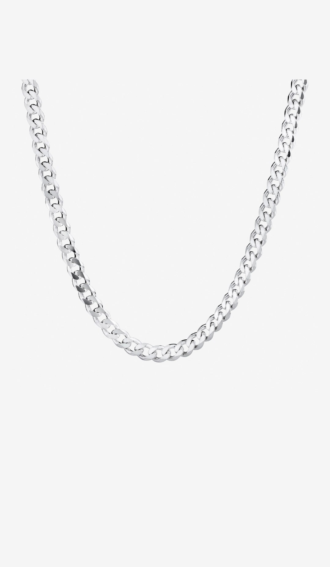 55cm (22") 5.5mm Width Curb Chain in Sterling Silver