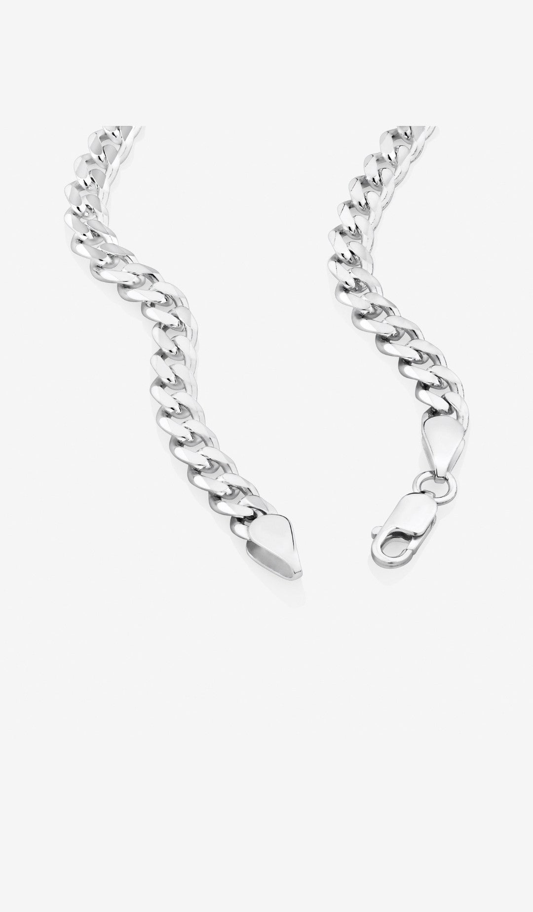 55cm (22") 5.5mm Width Curb Chain in Sterling Silver